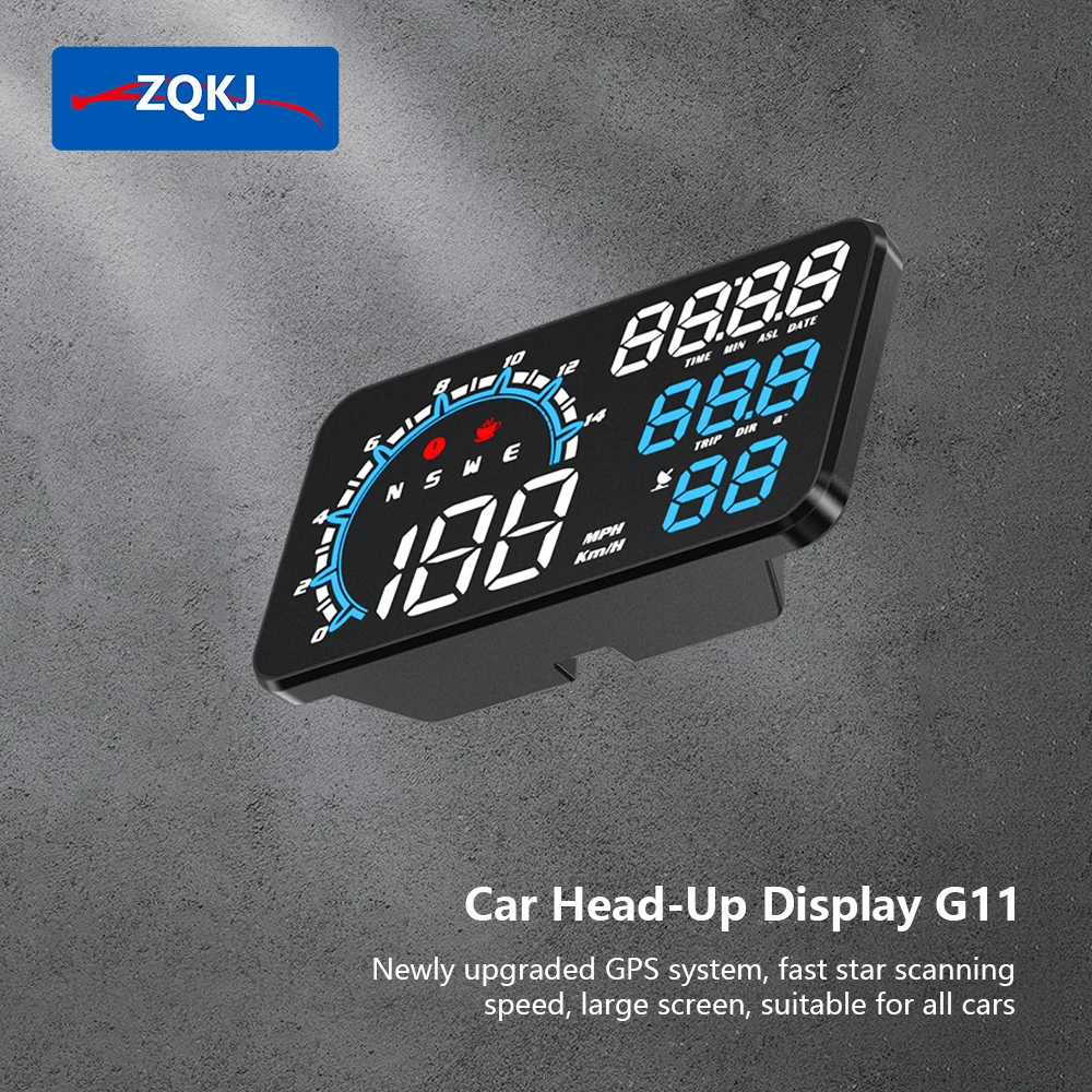 ZQKJ G11 Car Head Up Display Automotive Electronics Accessories GPS HUD For All - £29.21 GBP