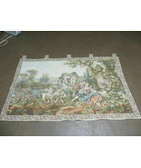 3&#39; 7&quot; X 5&#39; 7&quot; TAPESTRY French Made AUBUSSON Design Loomed Picnic Nice - £171.07 GBP