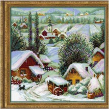 Serbian Village Tapestry: Vibrant 40x40cm Wall Hanging - £92.33 GBP