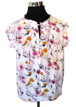 Buffalo David Bitton Blouse Women&#39;s Size Large Multicolor Floral Boho Pullover - £15.39 GBP