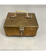 Vintage Brass Lock Box With Velour Lining - 6x4.5x3.25” - $376.14 MXN
