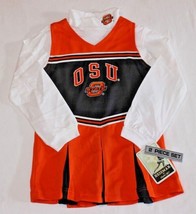 Nwt Ncaa Oklahoma State University Cowboys Little Girls 2-PC Cheerleader Outfit - £19.91 GBP