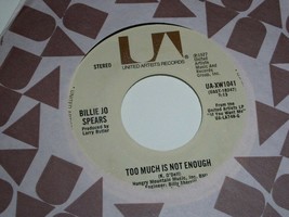 Billie Jo Spears The End Of Me Too Much Is Not Enough 45 Rpm Record U.A. Label - £12.81 GBP