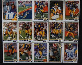 1991 Upper Deck UD Los Angeles Rams Team Set 15 Football Cards Missing 7 Cards - £1.19 GBP