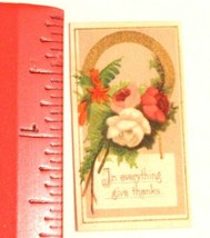 Victorian Trade Card In Everything Give Thanks Flowers VTC 5 - $5.93