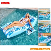 Reclining Inflatable Pool Lounger - Comfortable and Durable Floating Chair - $79.15