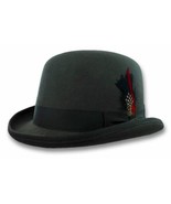 Gray Wool Derby Hat Gray Scala Bowler S M L XL Men Women Dress Tuxedo Co... - £40.61 GBP
