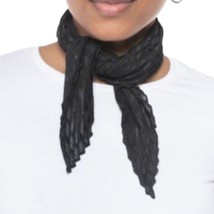 INC International Concepts Pleated Square Scarf Black New - £9.29 GBP