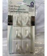 LOT OF 2 HELPING HAND  Cup Hooks Self Stick 6pc - £7.32 GBP