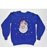 Vtg Ultra Sweats Sweatshirt Christmas Santa Clause glitter Sweater Made ... - $54.32 CAD