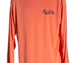 REEL LIFE Men&#39;s Long Sleeve Pullover T-Shirt Peach Large - $11.87