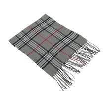 J.Valintin Unisex Plaid Scarf Soft Feel Acrylic Fashion Design #Scarf5 Gray image 2