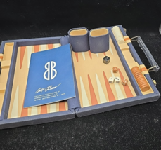 Vintage Bill Blass Backgammon Game Set with original manual case Incomplete - $813.85 MXN