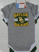 Team Athletics Collegiate Licensed Baylor Bears 3 Pack 18 Month Baby One Piece image 5