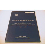 [P8] Booklet LISTING OF HISTORICAL ARTICLES IN DAR 1892-1970 - $7.97