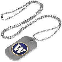 Washington Huskies Dog Tag with a embedded collegiate medallion - $15.00