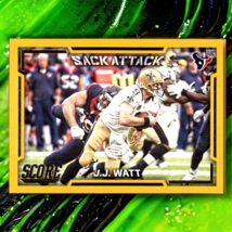 2016 Score Sack Attack Gold #3 J.J. Watt Houston Texans Wisconsin Badgers - £1.14 GBP