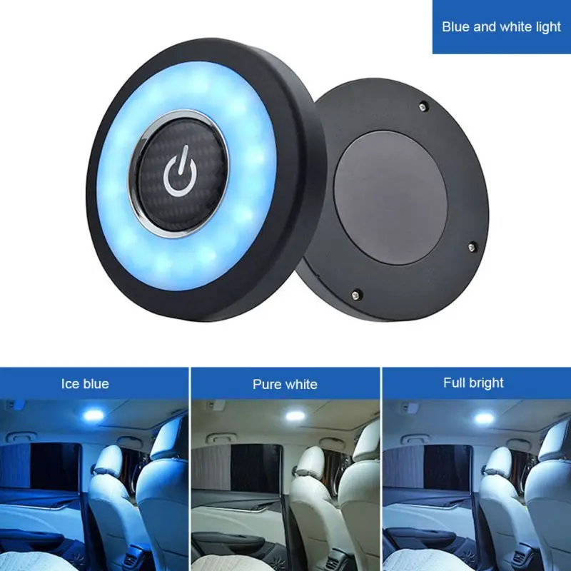 USB Charging LED Light Portable Round Universal Rechargeable Wireless Interior R - £110.47 GBP