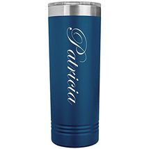 Patricia - 22oz Insulated Skinny Tumbler Personalized Name - Blue - £25.77 GBP