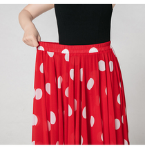 Polka Dot Print Chiffon Skirt Summer Chiffon Skirt Custom Plus Size Beach Skirt image 7