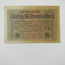 Germany 5 Million Mark Inflation Bill Weimar Republic Banknote Antique 1923 - £11.96 GBP