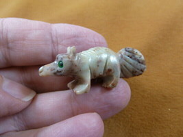 (y-ANT-28) Little Gray Red Anteater Carving Soapstone Gem Peru Figurine Stone - £6.74 GBP