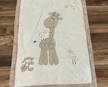Koala Baby Giraffe Monkey Bird Baby Blanket Brown Cream Fleece Sherpa 30... - £17.08 GBP