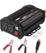 400W Car Power Inverter, Dc 12V To 110V Ac Converter With 2 Charger Outlets And - £38.48 GBP
