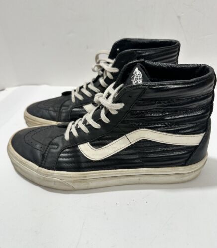 black leather vans size 6.5
