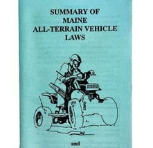 Maine 1996 All Terrain Vehicle Laws ATV Vintage 1st Printing Booklet E72 - $19.99