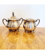 Oneida Heirloom - COLONIAL SUITE - Silverplate Footed Creamer &amp; Sugar Bo... - $108.51 CAD