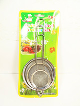 Stainless Steel Mesh Strainer Set Ingredient Strainers Sifters Kitchen Utensil - £6.07 GBP