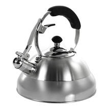 MegaChef 2.7 Liter Stovetop Whistling Kettle in Brushed Silver - £32.67 GBP