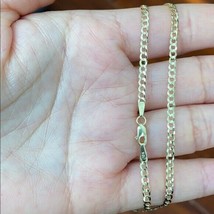 10 k Solid Real Yellow Gold 2.7 mm Cuban Chain Necklace 16&quot;,18&quot;,20&quot;,22&quot;,24&quot;. - £209.59 GBP+