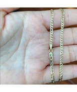 10 k Solid Real Yellow Gold 2.7 mm Cuban Chain Necklace 16&quot;,18&quot;,20&quot;,22&quot;,... - £208.42 GBP+
