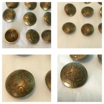 9 Ralph Lauren  Gold color Metal or Brass  Buttons 1" RL Crest Logo ~ shank - $68.31