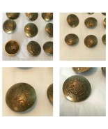9 Ralph Lauren  Gold color Metal or Brass  Buttons 1&quot; RL Crest Logo ~ shank - £53.75 GBP