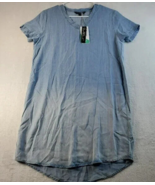 Velvet Heart T Shirt Dress Women Size Small Blue 100% Tencel Short Sleev... - £24.53 GBP
