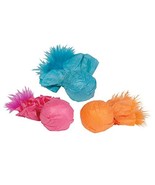 MPP Cat Toys Bright Paper Ball Rattlers Crinkle Feather and Catnip 3 Pac... - £6.91 GBP