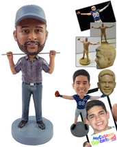 Personalized Bobblehead Relaxed coach ready to explain the game tactics with han - £72.72 GBP