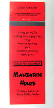 Mandarin House - Twin Falls, Idaho Chinese Restaurant 20 Strike Matchbook Cover - £1.36 GBP