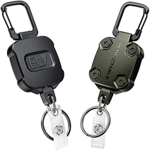 2 Pack  Self Retractable ID Badge Holder Key Reel, Heavy Duty, 32 Inches Cord, C - £18.56 GBP