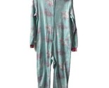 Cat and Jack Unicorn green Pink Unicorn Fleece Pajamas with Feet Kids XL - £8.43 GBP