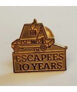 Escapees RV Club 10 Years Goldtone Collectible Lapel Hat Vest Member Pin  - €14,45 EUR