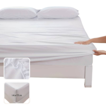 Twin Size Fitted Mattress Cover Soft Comfort Noiseless Poly Water Dust Resistant - $17.79