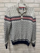 IZOD Men Sweater XL Pullover Long Sleeve High Neck Casual Cable Knit Ski... - £20.23 GBP