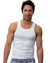 Mens Hanes 6 Pack Classics A-Shirt Undershirts - 7990P6 White Medium - $34.02+