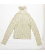 H&amp;ML.O.G.G. Cowl Turtle Neck Sweater Chunky Cable Knit Large Long Sleeves - $363.45 MXN