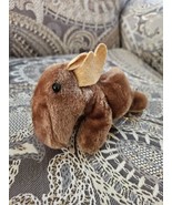 Vintage 1981 Dakin &amp; Co Moose Plush Toy Small Mini Brown Stuffed Animal 6&quot; - $20.24 CAD