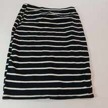 Shein Curve Elastic Waist Women&#39;s Black &amp; White Stripes Skirt Size OXL - €7,70 EUR